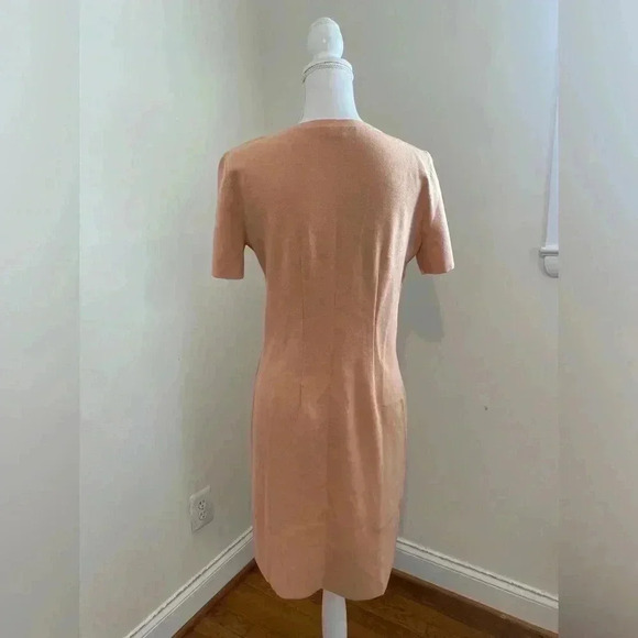 Tory Burch Peach Floral Clouque Front Sweater Dress Sz Small - Picture 7 of 11